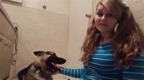 sex girl and dog|Dog fucks girl in bedroom